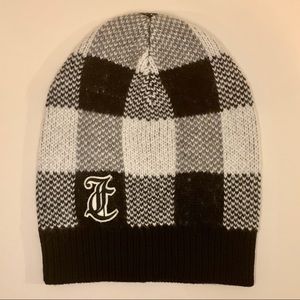 BNWT Juicy Couture Buffalo Check Knit Beanie